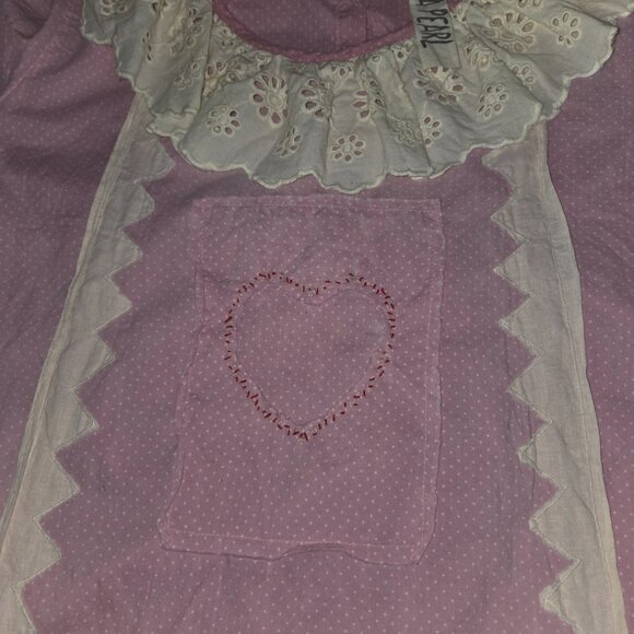 Magnolia Pearl Long Sleeve Pink Ivory Heart Dress - Picture 4 of 8